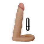 16 cm Realistik Titreşimli Penis Halkalı Anal Dildo